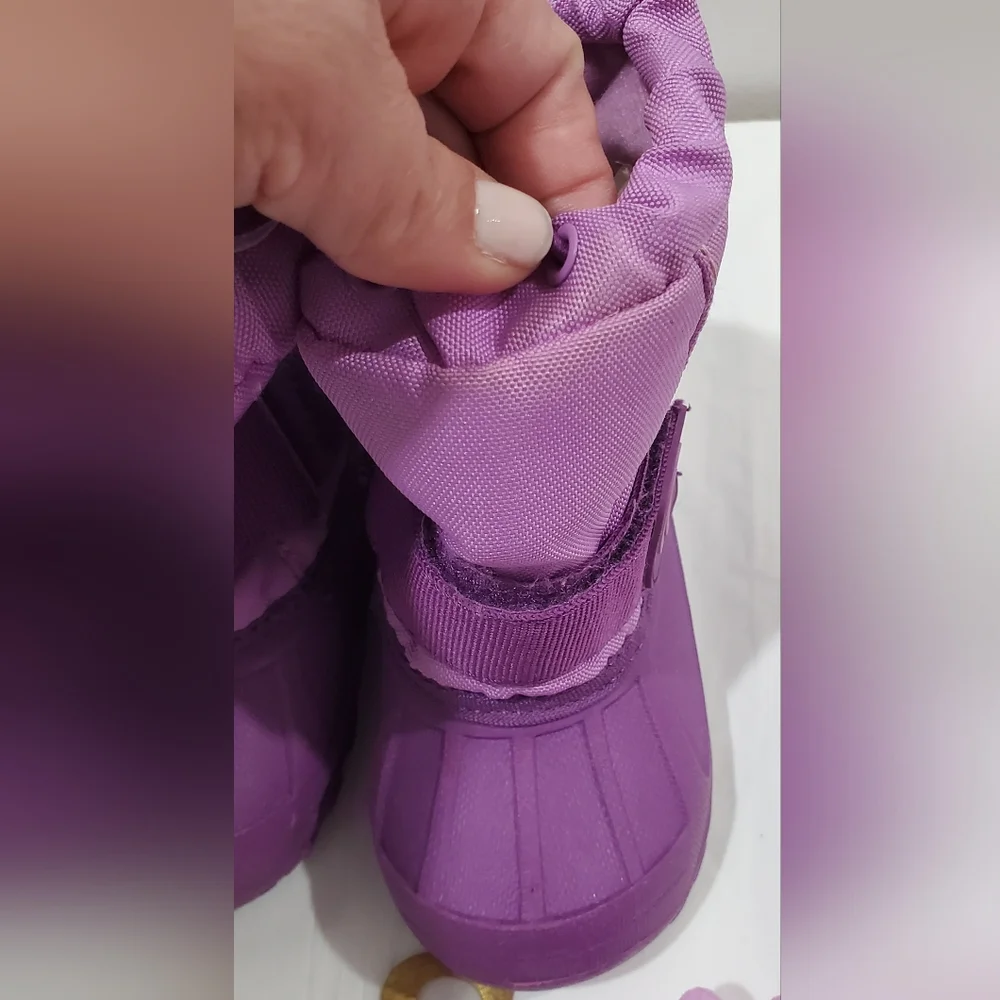 Kids Purple Winter‎ Boots Sz 5-6